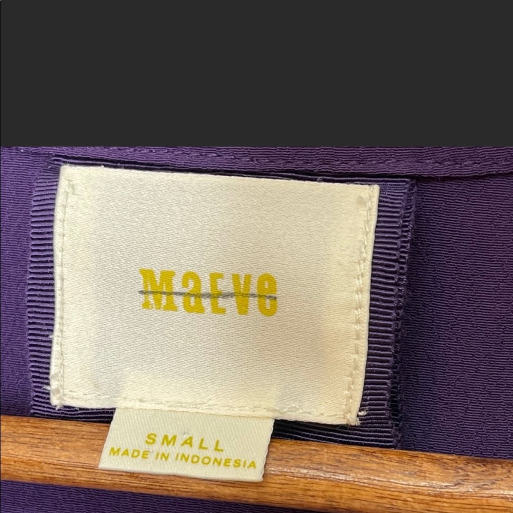 Anthropologie Maeve Purple Faux Wrap Midi Dress Small without the belt - Picture 7 of 10